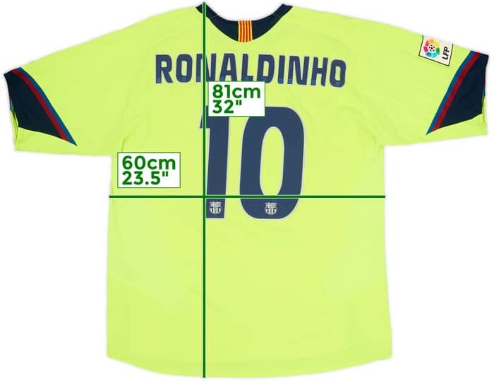 2005-06 Barcelona Away Shirt Ronaldinho #10 - 8/10 - (L)