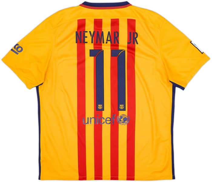 Camiseta de visitante del Barcelona 2015-16 Neymar #11 - 8/10 - (XL)