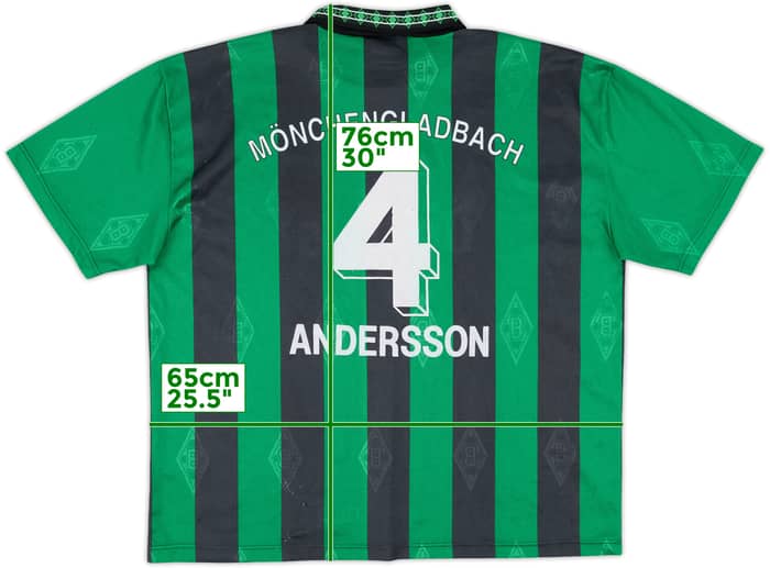 1995-96 Borussia Monchengladbach Away Shirt Andersson #4 - 6/10 - (XXL)