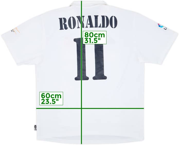 2002-03 Real Madrid Centenary Home Shirt Ronaldo #11 - 6/10 - (XL)