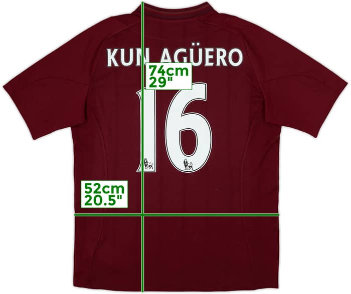2012-13 Manchester City Away Shirt Kun Aguero #16 - 6/10 - (L)