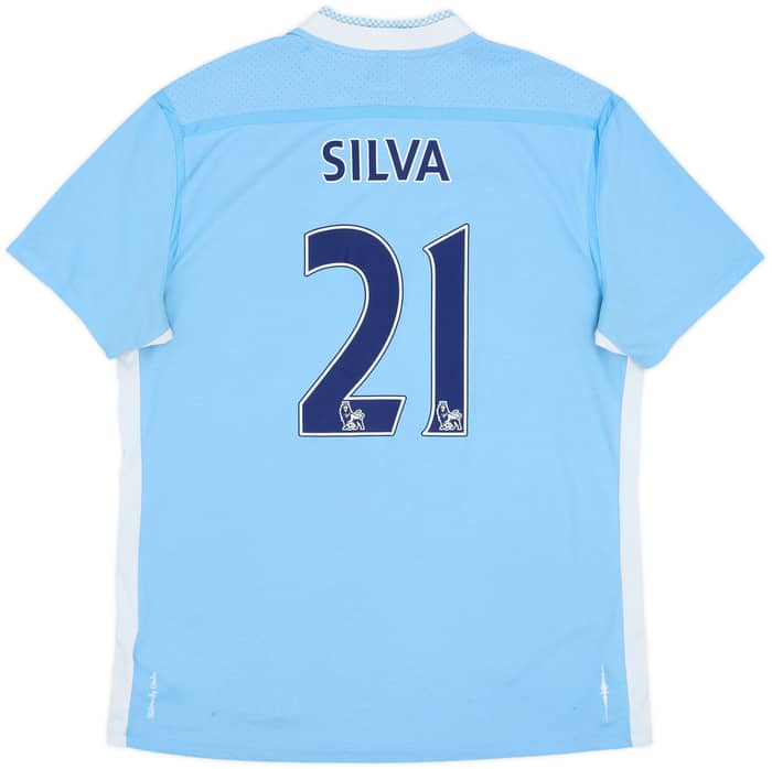 2011-12 Manchester City Home Shirt Silva #21 - 8/10 - (L)