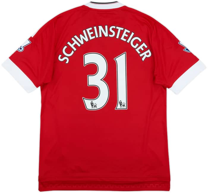 2015-16 Manchester United Home Shirt Schweinsteiger #31 - 8/10 - (M)
