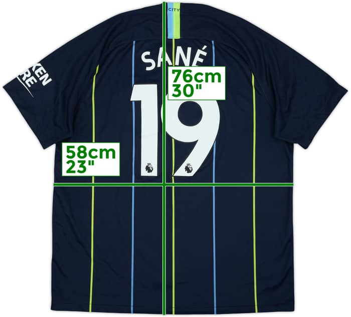 2018-19 Manchester City Away Shirt Sane #19 - 8/10 - (XL)