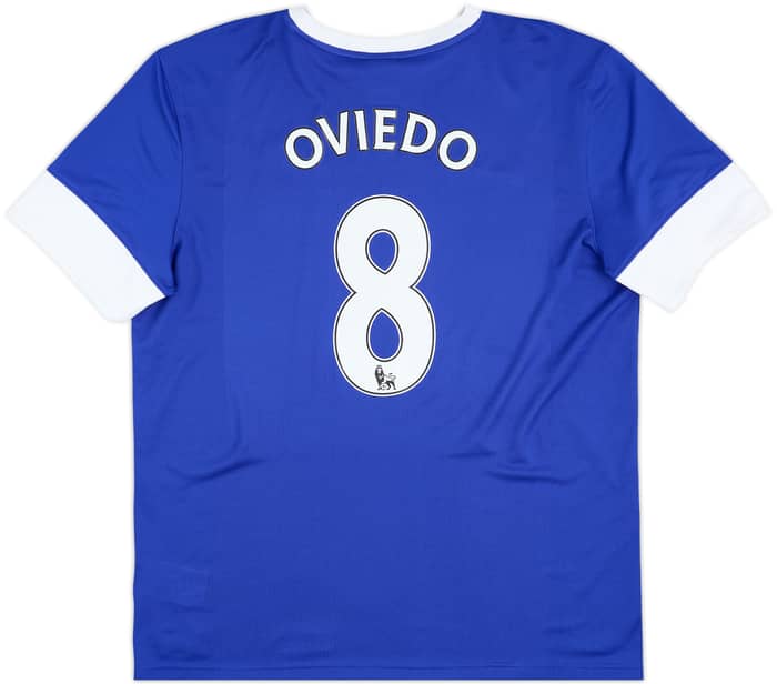 2012-13 Everton Home Shirt Oviedo #8 - 9/10 - (XL)