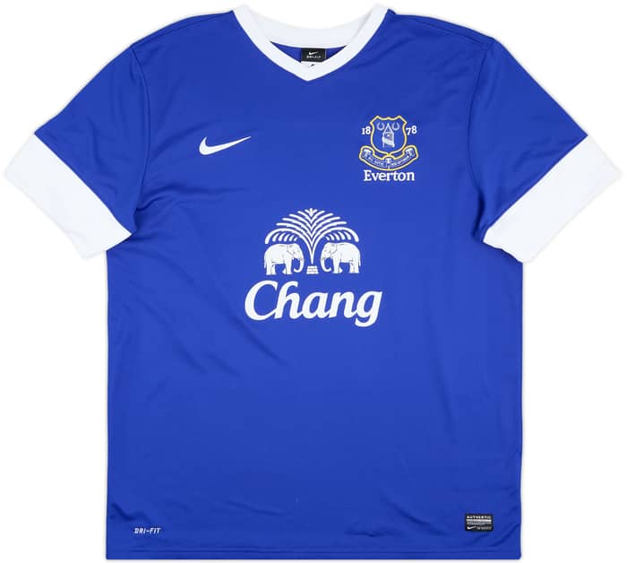 2012-13 Everton Home Shirt Oviedo #8 - 9/10 - (XL)