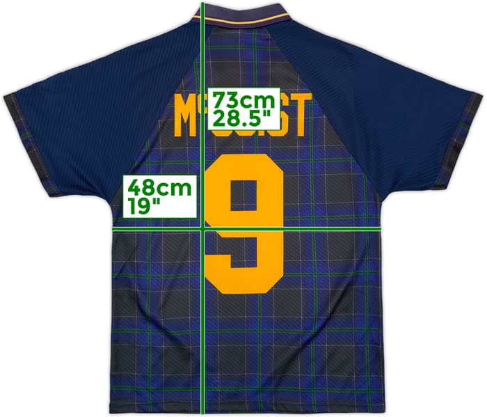 1994-96 Scotland Home Shirt McCoist #9 - 8/10 - (M)