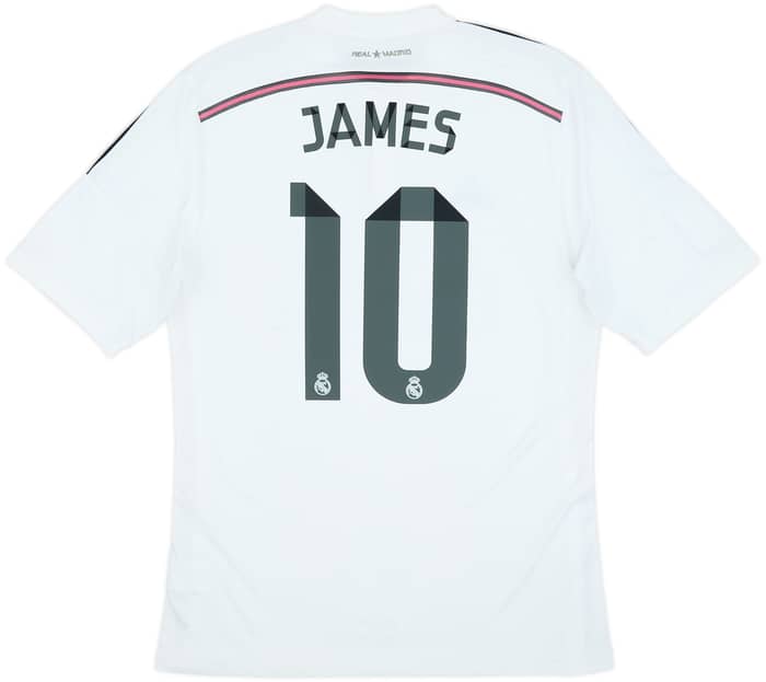 2014-15 Real Madrid Home Shirt James #10 - 7/10 - (L)