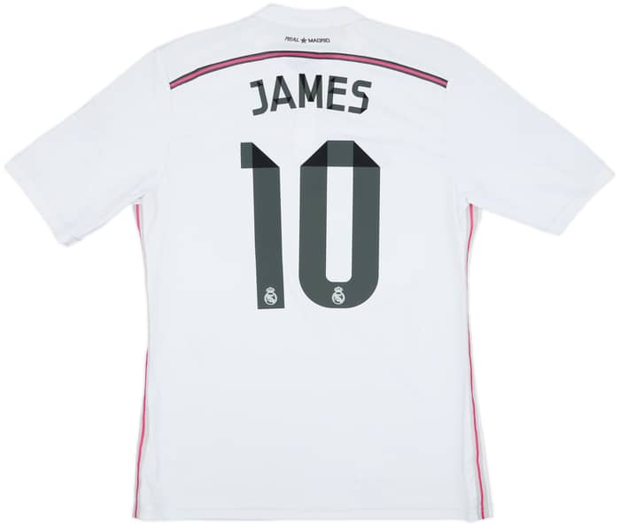 2014-15 Real Madrid Home Shirt James #10 - 6/10 - (L)