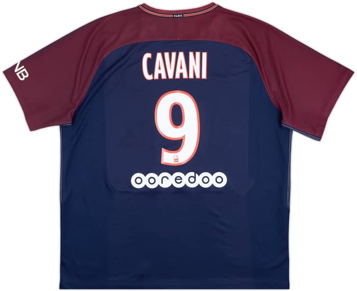 2017-18 Paris Saint-Germain Home Shirt Cavani #9 - 8/10 - (XL)