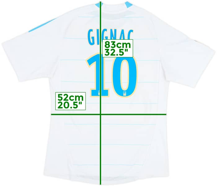 2010-11 Olympique Marseille Home Shirt Gignac #10 - 6/10 - (L)