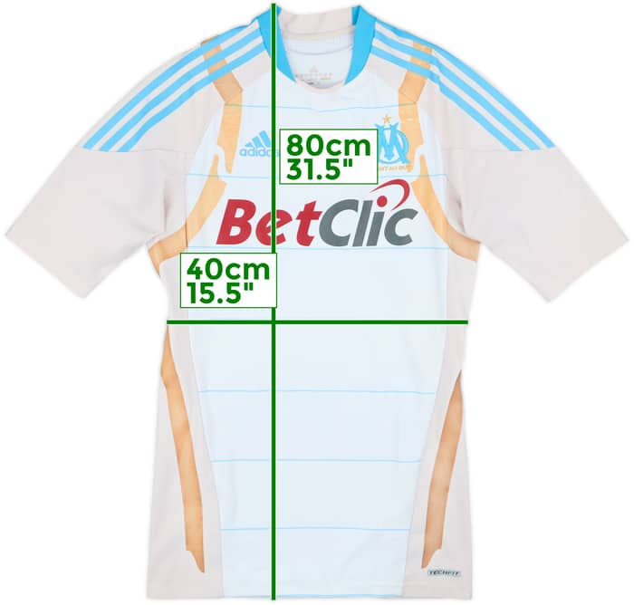 2010-11 Olympique Marseille Player Issue TechFit Home Shirt - 3/10 - (L)