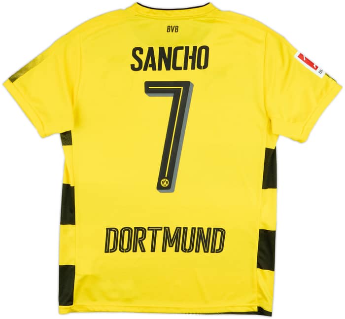 2017-18 Borussia Dortmund Home Shirt Sancho #7 - 9/10 - (M)
