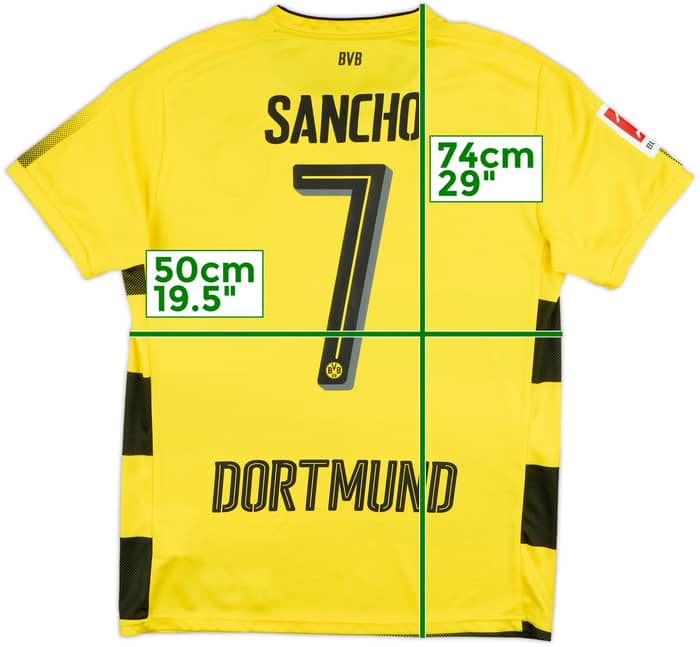 2017-18 Borussia Dortmund Home Shirt Sancho #7 - 9/10 - (M)