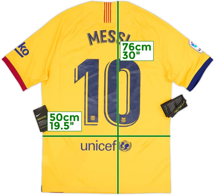 2019-20 Barcelona Visitante Camiseta Messi #10 (M