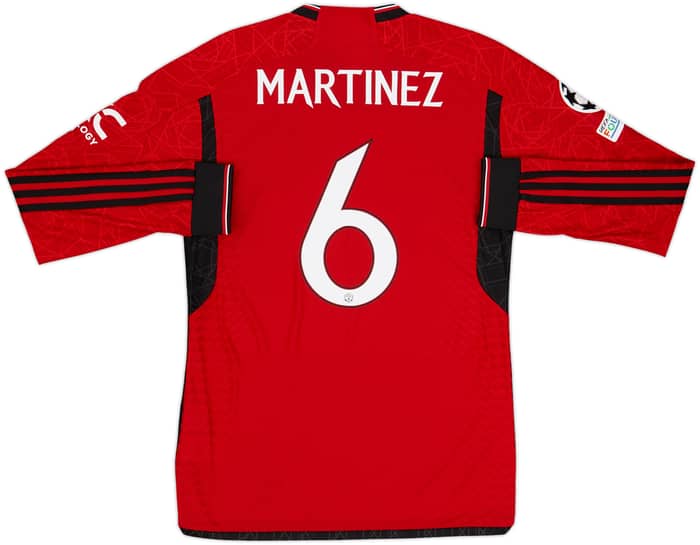 2023-24 Manchester United Authentic Home L/S Shirt Martinez #6 (M)