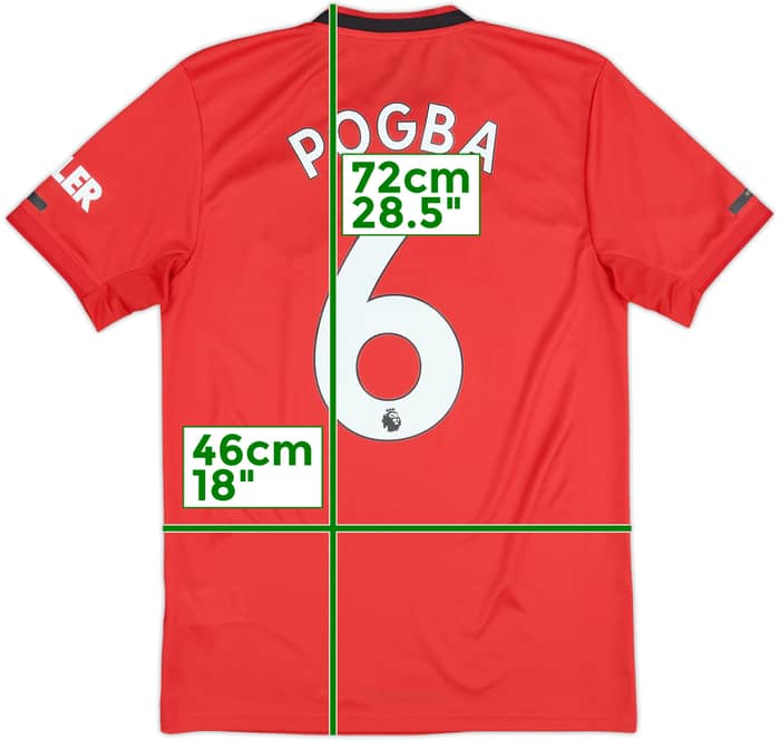 2019-20 Manchester United Home Shirt Pogba #6 - 9/10 - (S)