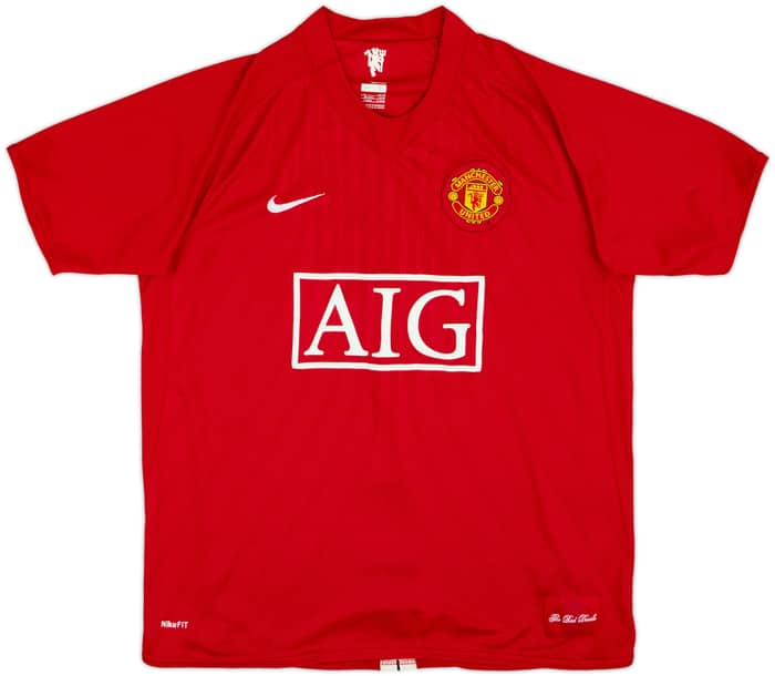 2007-09 Manchester United Home Shirt Berbatov #9 - 7/10 - (L)