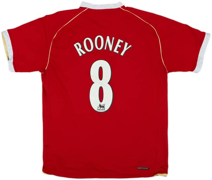 2006-07 Manchester United Home Shirt Rooney #8 - 6/10 - (M)