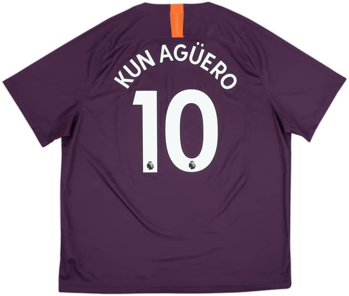 Camiseta de la tercera equipación del Manchester City 2018-19 Kun Aguero #10 - 9/10 - (XXL)