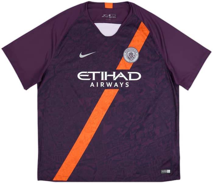 Camiseta de la tercera equipación del Manchester City 2018-19 Kun Aguero #10 - 9/10 - (XXL)