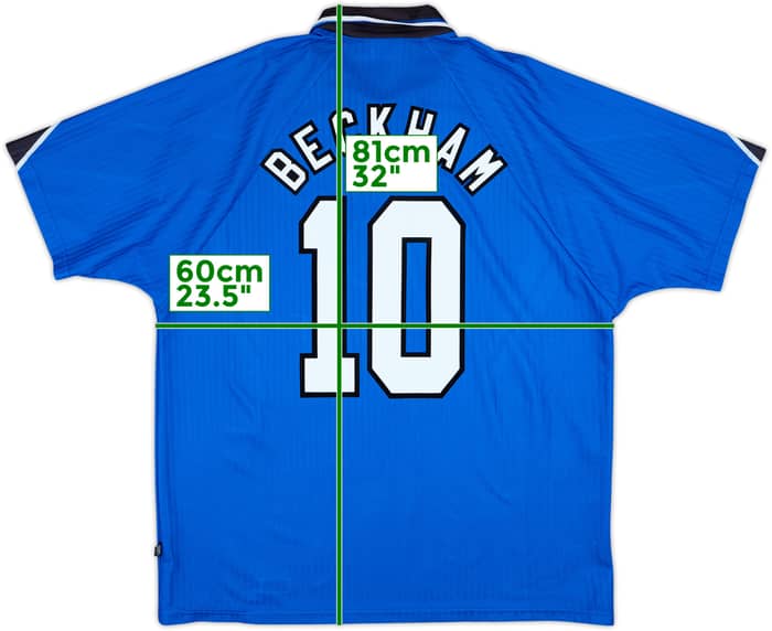 1996-98 Manchester United Third Shirt Beckham #10 - 8/10 - (XL)