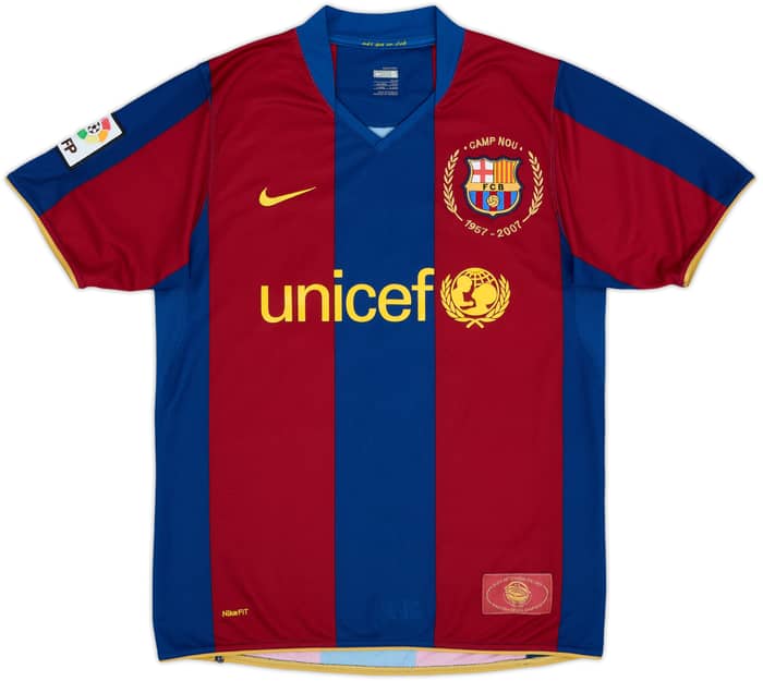 2007-08 Barcelona Home Shirt Messi #19 - 6/10 - (S)