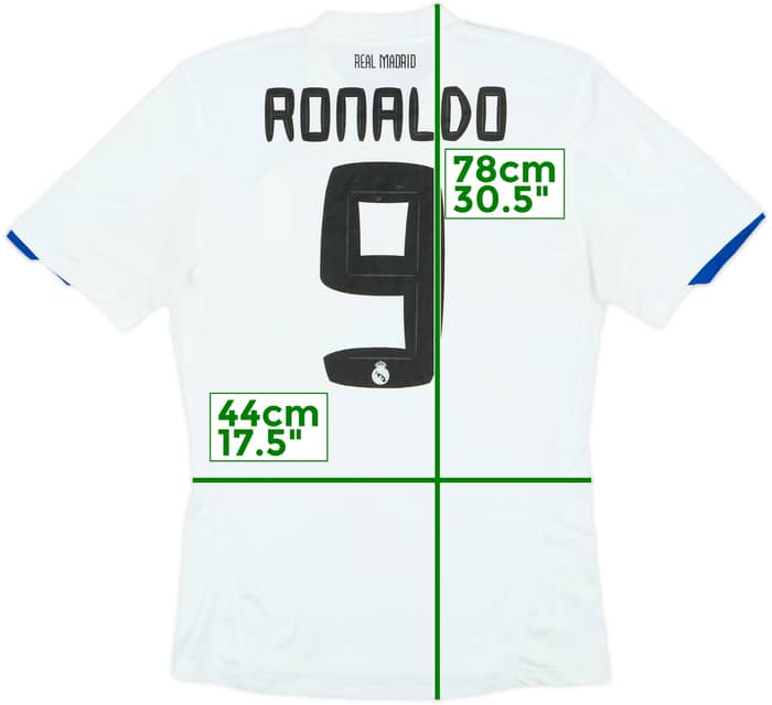 2010-11 Real Madrid Home Shirt Ronaldo #9 - 6/10 - (S)