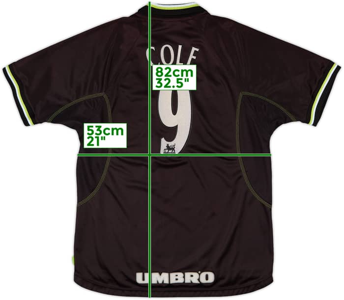 1998-99 Manchester United Third Shirt Cole #9 - 7/10 - (L)