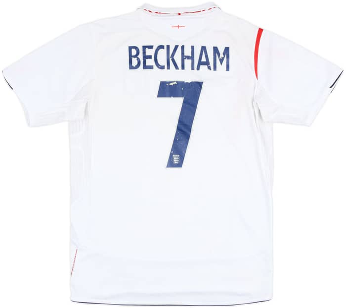 2005-07 England Home Shirt Beckham #7 - 5/10 - (L)