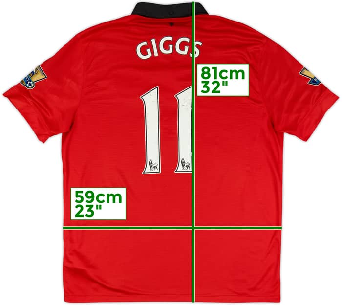 2013-14 Manchester United Home Shirt Giggs #11 - 5/10 - (XL)