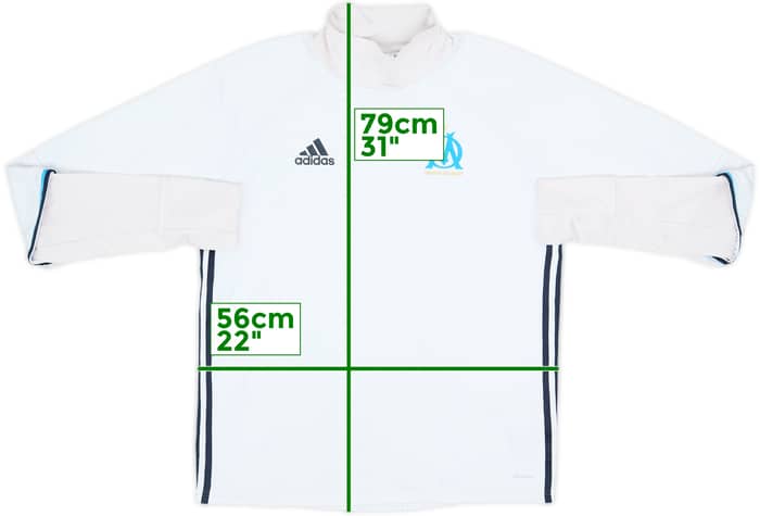 2016-17 Olympique Marseille adidas Drill Top - 5/10 - (L)