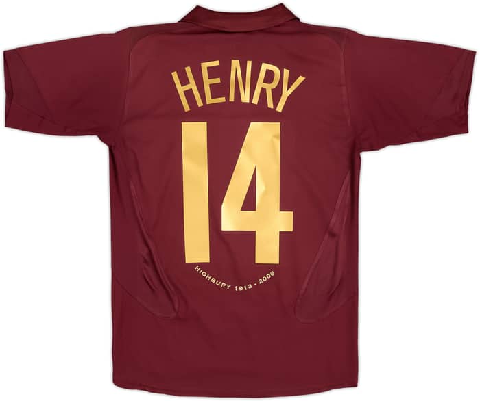 2005-06 Arsenal Home Shirt Henry #14 - 8/10 - (XL.Boys)
