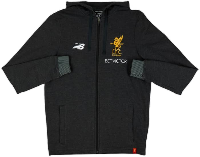 2017-18 Liverpool New Balance Hooded Track Jacket - 9/10 - (S)