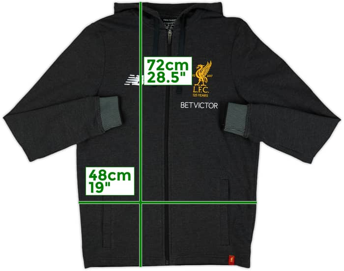 2017-18 Liverpool New Balance Hooded Track Jacket - 9/10 - (S)