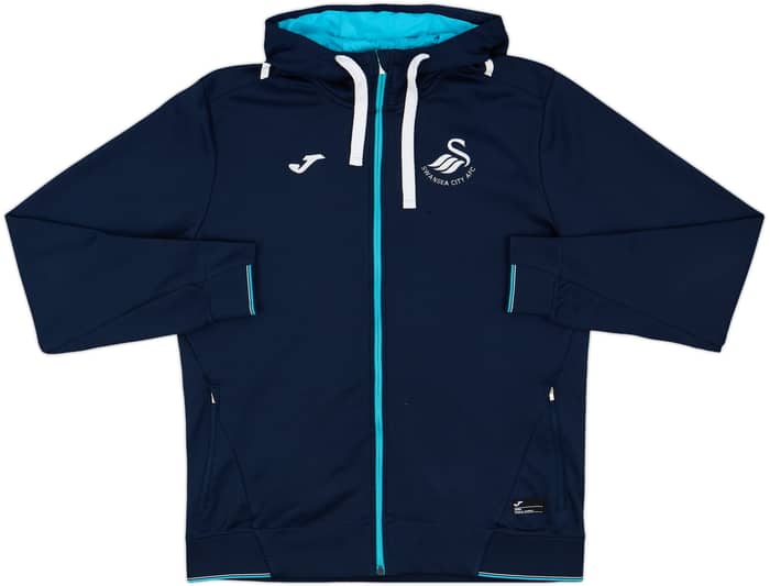 2016-17 Swansea City Joma Zipped Hooded Sweat Top - 8/10 - (L)