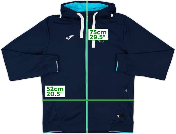 2016-17 Swansea City Joma Zipped Hooded Sweat Top - 8/10 - (L)