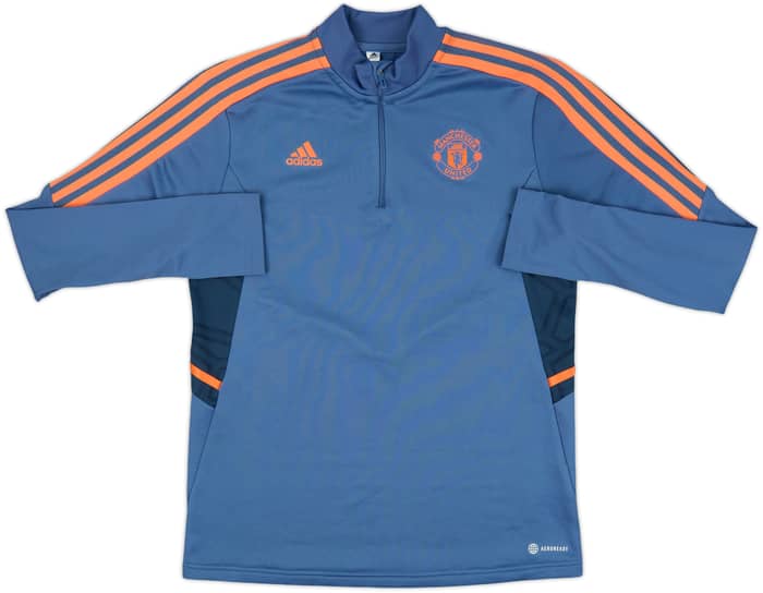 2022-23 Manchester United adidas 1/4 Zip Drill Top - 8/10 - (Women's M)