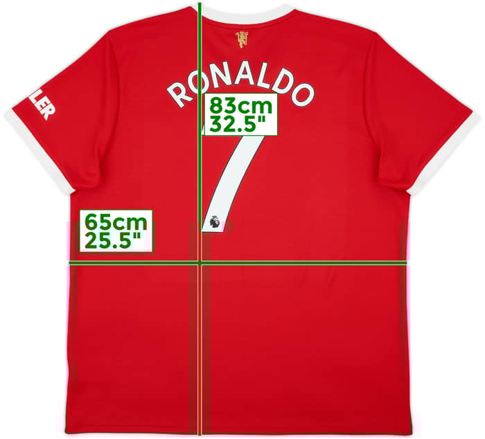 2021-22 Manchester United Home Shirt Ronaldo #7 - 8/10 - (XXL)