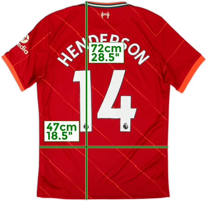 2021-22 Liverpool Home Shirt Henderson #'14 - 7/10 - (M)