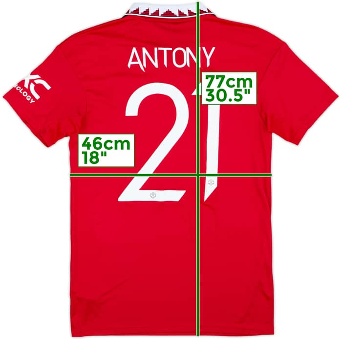 2022-23 Manchester United Home Shirt Antony #21 - 10/10 - (S)