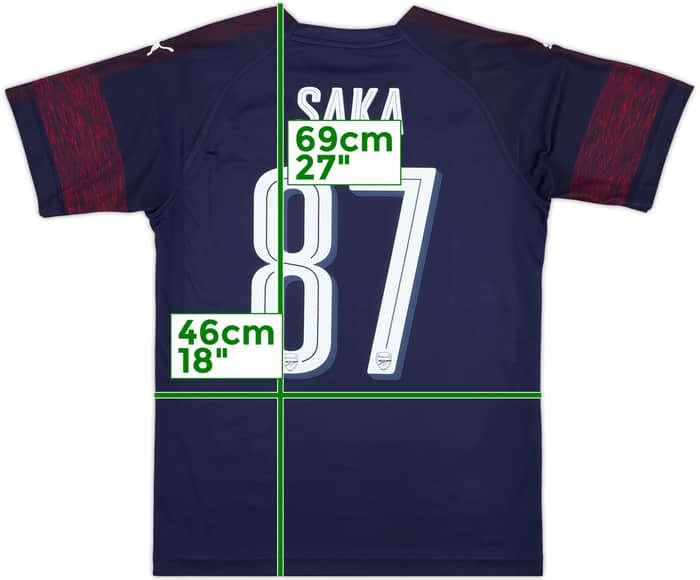 2018-19 Arsenal Away Shirt Saka #87 - 8/10 - (S)