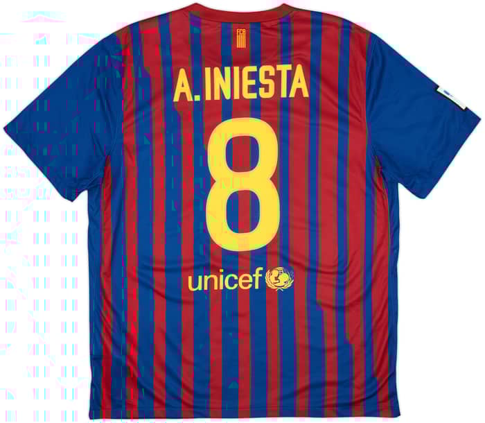 2011-12 Barcelona Home Shirt A.Iniesta #8 - 6/10 - (XL)