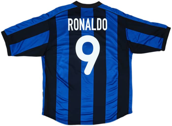 2000-01 Inter de Milán Camiseta Local Ronaldo #9 - 8/10 - (L)