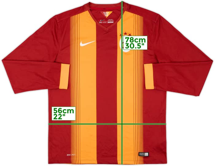 2014-15 Galatasaray Home L/S Shirt - 8/10 - (L)