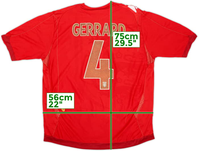 2006-08 Inglaterra Camiseta Visitante - 4/10 - (XL)
