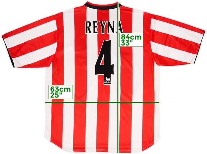 2000-02 Sunderland Home Shirt Reyna #4 - 6/10 - (XL)