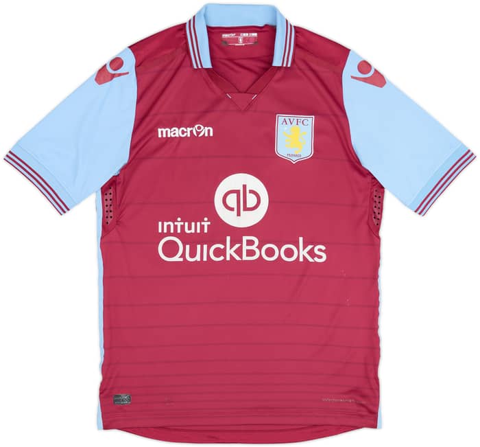 2015-16 Aston Villa Home Shirt Grealish #40 - 5/10 - (S)
