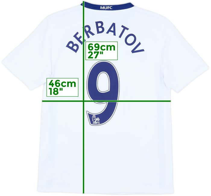 2008-10 Manchester United Away Shirt Berbatov #9 - 5/10 - (XL.Boys)