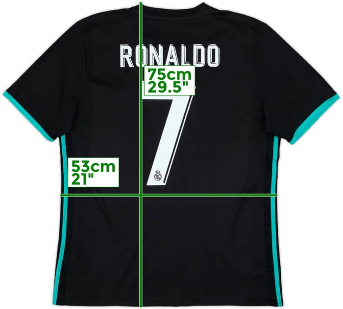 2017-18 Real Madrid Camiseta de visitante Ronaldo #7 - 9/10 - (L)